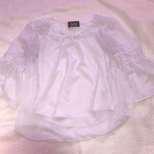 White dress shirt with bell sleeves